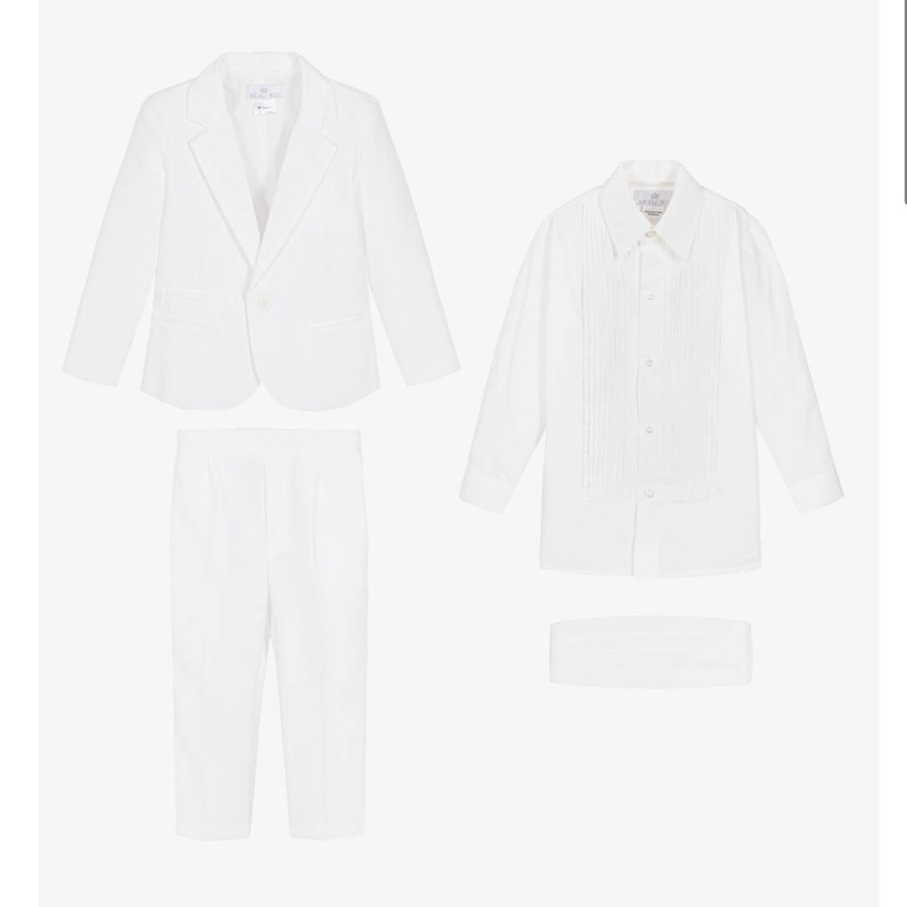 White Suit Set for Kids